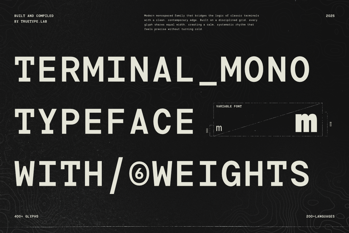 Terminal Monospace Precision, structure, and typographic system ...