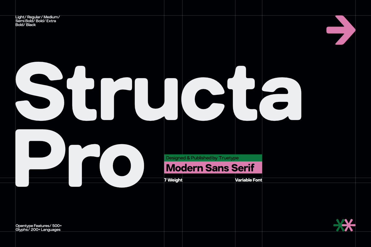 TRT Structa Pro Rounded Modern Sans Serif – Pixel Surplus