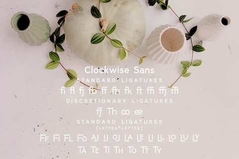 Clockwise sans serif font