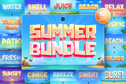 Summer Text Effects Bundle