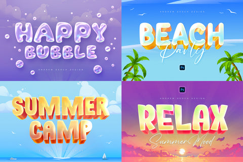 Summer Text Effects Bundle