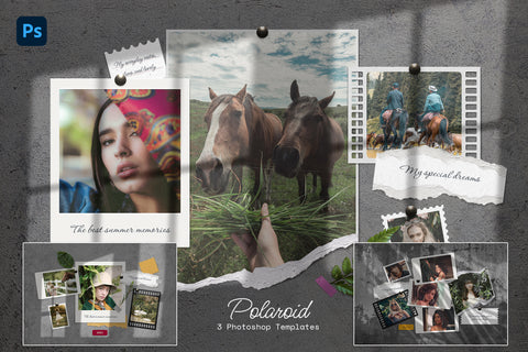 Polaroid Photo Templates Bundle