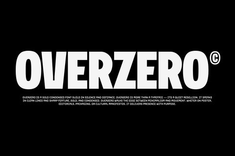 Overzero - Bold Condensed Type