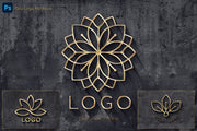 Gold Text and Logo Mockups