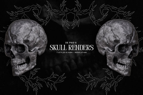 Skull Renders - 35 3D Renders