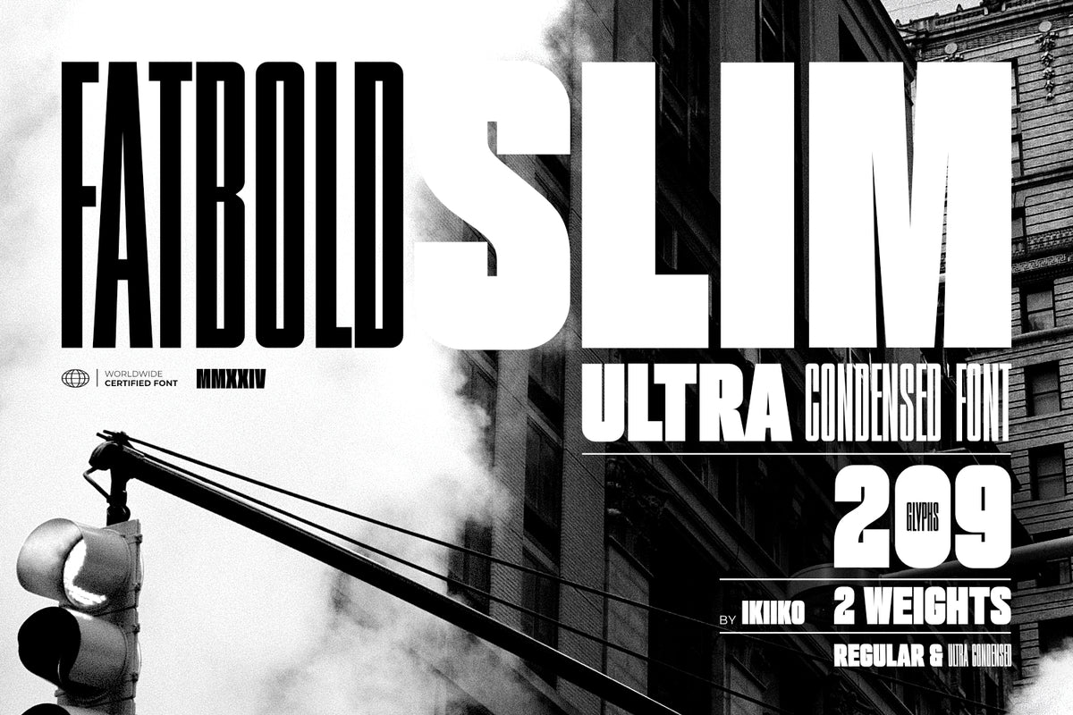 Fatbold Slim - Ultra Condensed Font – Pixel Surplus