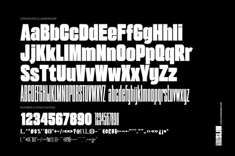 Fatbold Slim - Ultra Condensed Font