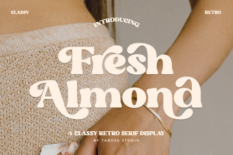 TBJ Fresh Almond | Serif Retro Font