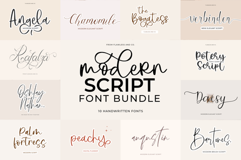 The Modern Script Font Bundle