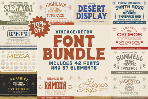The Vintage Font Bundle