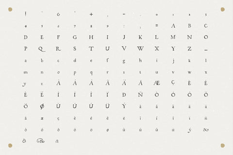 Fratelli Serif font Extras
