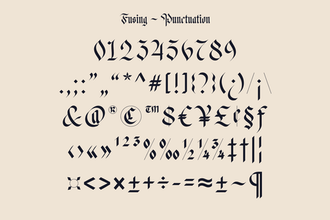Fusing – Bold Blackletter Simplicity