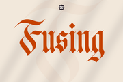 Fusing – Bold Blackletter Simplicity