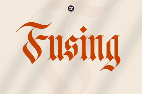 Fusing – Bold Blackletter Simplicity