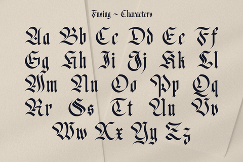 Fusing – Bold Blackletter Simplicity