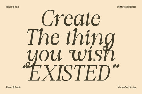 DT Morelish - Serif Display