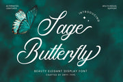 Sage Butterfly - Handwritten Display