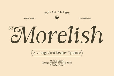 DT Morelish - Serif Display
