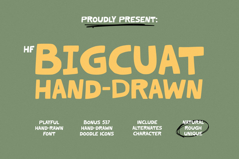 HF Bigcuat Hand Drawn Bold