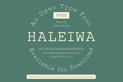 Haleiwa - Free Stencil Serif Typeface