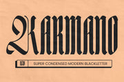 Karmano - Super Condensed Blackletter Font