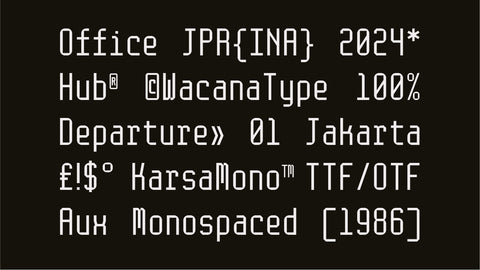 WT Karsa Mono - Free Font