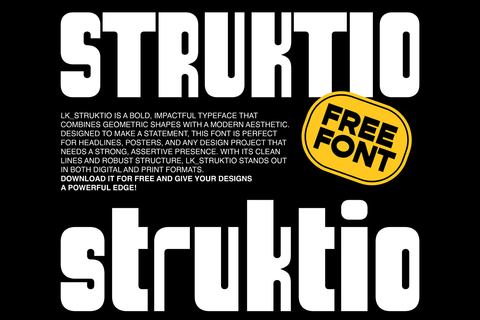 LK Struktio - Bold Display Typeface