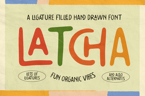 Latcha - Ligature Filled Hand Drawn Font