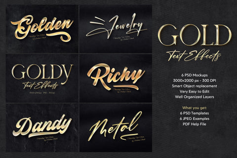 Gold Text Effects