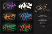 Gold Outline Text Effects