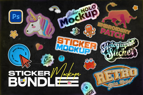 Sticker Mockups Bundle