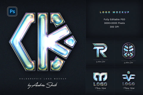 Holographic Logo Mockup