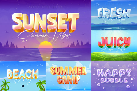 Summer Text Effects - Pixel Surplus