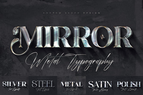Polished Metal Text Effects