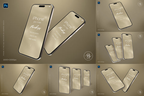 iPhone 15 Pro Max Mockups by Sko4