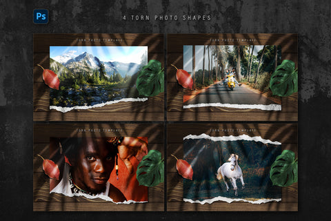 Torn Photo Template