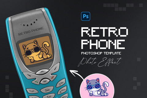 Retro Phone Photo Template