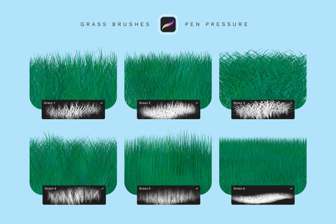 Grass Procreate Brushes - Pixel Surplus