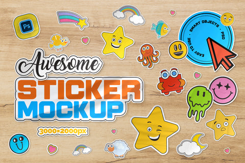 Sticker Mockups Bundle