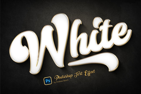 Gold Outline Text Effects