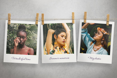 Polaroid Photos on Clothespins