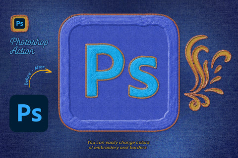 Embroidery Photoshop Action