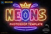 Neon Outline Photoshop Effect