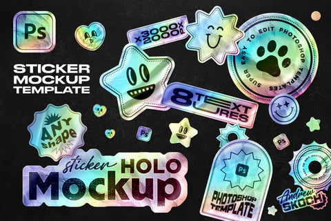 Sticker Mockups Bundle