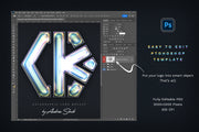 Holographic Logo Mockup