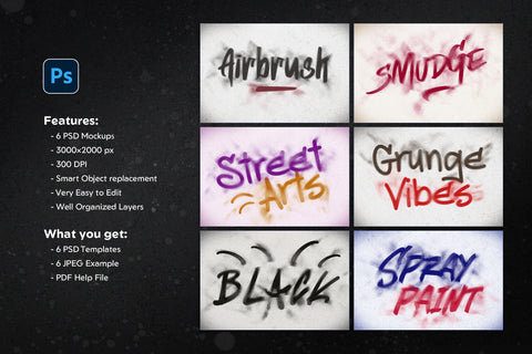 Spray Text Effects – Photoshop Templates