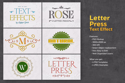 Letter Press Text & Logo Effect