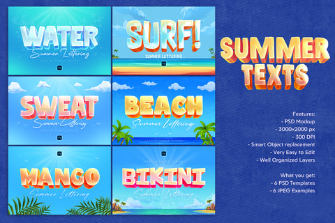 Summer Text Effects - Pixel Surplus