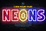 Neon Outline Photoshop Effect