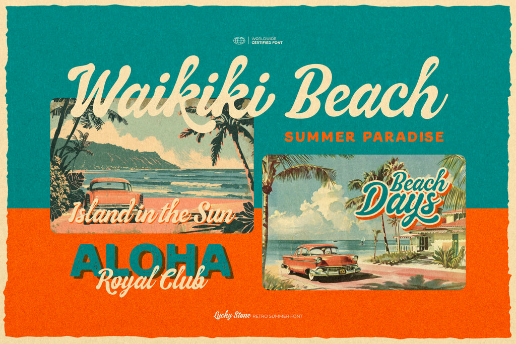 Lucky Stone - Vintage Summer Font - Pixel Surplus